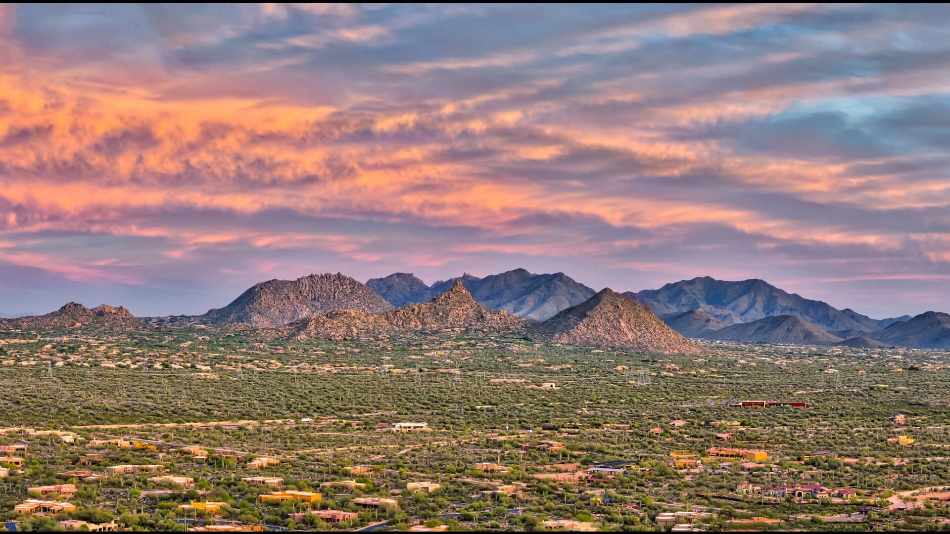McDowell Mountains overlooking Scottsdale, Arizona